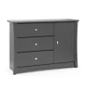 Storkcraft 03663-31G Crescent 3 Drawer Combo Dresser (Gray)