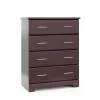 Storkcraft 03664-109 Brookside 4-Drawer Espresso Dresser 39.76 in. H x 30.91 in. W x 16.73 in. D