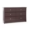 Storkcraft 03666-309 Crescent 6-Drawer Espresso Dresser (33.5 in. H x 53.4 in. W x 16.8 in. D)