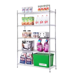 Style Selections LC5HC-R Steel 5-Tier Utility Shelving Unit (47.7-in W x 18-in D x 72-in H)