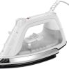 Sunbeam, White, GCSBC Classic 1200 Watt Mid-size Anti-Drip Non-Stick Soleplate Iron Steam/Vertical Shot feature and 8' 360-degree Swivel Cord, Clear, GCSBCL-317-000