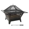 Sunnydaze Decor KF-65126WT 32-in W Bronze Steel Wood-Burning Fire Pit