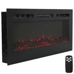 Sunnydaze Decor LOE-333 40-in Black Electric Fireplace Insert
