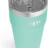 YETI Rambler 26 oz Straw Cup, Vacuum Insulated, Stainless Steel with Straw Lid, Seafoam