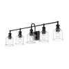 Z-Lite  Bryant 40.5-in 5-Light Matte Black Industrial Vanity Light