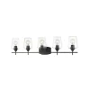 Z-Lite Joliet 38-in 5-Light Matte Black Modern/Contemporary Vanity Light (473-5V-MB)