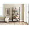 allen + roth  Distressed Brown Metal 5-Shelf Bookcase (31.5-in W x 60-in H x 17.75-in D)