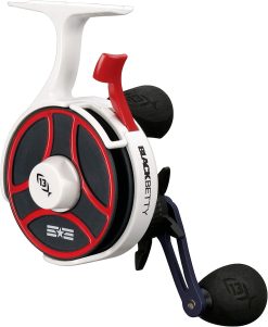13 Fishing Black Betty FreeFall Ghost Window Inline Ice Fishing Reel