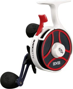 13 Fishing Black Betty FreeFall Ghost Window Inline Ice Fishing Reel (Right Hand Retrieve)