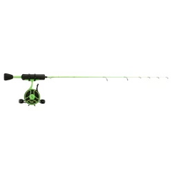 13 Fishing Radioactive Pickle Ice Inline Fishing Combo, Left Hand Retreive, 27" L (Light)