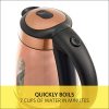 BELLA 14753 1.7 Liter Electric Tea Kettle Copper Chrome