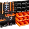 Best Choice Products 38x21.25in 44-Piece Wall Mounted Garage Storage Rack, Tool Organizer w/ 110lb Capacity