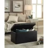 Better Homes & Gardens 30-inch Hinged Storage Ottoman, Black