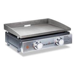 Blackstone 22" Tabletop Grill without Hood- Propane Fuelled – 22 inch Portable Gas Griddle with 2 Burners - Rear Grease Trap for Kitchen, Outdoor, Camping, Tailgating or Picnicking (1666)