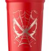 BlenderBottle Marvel Strada Shaker Cup Insulated Stainless Steel Water Bottle with Wire Whisk, 24-Ounce, Spiderman Web