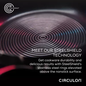 Circulon 70051 Stainless 11-Piece Steel Silver Cookware Set with SteelShield Hybrid Stainless and Nonstick Technology