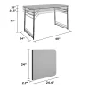 Cosco 14400GRY1E 4 ft. Gray Fold-in-Half Portable Plastic Indoor Outdoor Utility Table