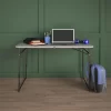 Cosco 14400GRY1E 4 ft. Gray Fold-in-Half Portable Plastic Indoor Outdoor Utility Table