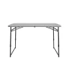 Cosco 14400GRY1E 4 ft. Gray Fold-in-Half Portable Plastic Indoor Outdoor Utility Table