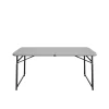 Cosco 14400GRY1E 4 ft. Gray Fold-in-Half Portable Plastic Indoor Outdoor Utility Table