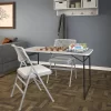 Cosco 14400GRY1E 4 ft. Gray Fold-in-Half Portable Plastic Indoor Outdoor Utility Table