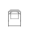 Cosco 14400GRY1E 4 ft. Gray Fold-in-Half Portable Plastic Indoor Outdoor Utility Table