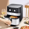 Costway EP24808US-BK 5.3 QT. Black Electric Hot Air Fryer 1700W Stainless steel Non-Stick Fry Basket