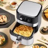 Costway EP24808US-BK 5.3 QT. Black Electric Hot Air Fryer 1700W Stainless steel Non-Stick Fry Basket