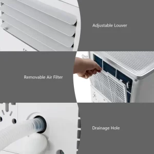 Costway FP10122US-WH 8000 BTU (ASHRAE) Portable Air Conditioner 3-in-1 Air Cooler with Remote Control