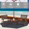 Costway OP70267 3-Piece Rattan Patio Conversation Set with Costway