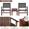 Costway OP70267 3-Piece Rattan Patio Conversation Set with Costway