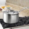 Cuisinart MCP194-20N Multiclad Pro Triple Ply Stainless Cookware 4-Quart Skillet, Saucepan w/Cover