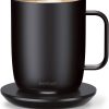 Ember Temperature Control Smart Mug 2, 14 oz, Black, 80 min. Battery Life - App Controlled Heated Coffee Mug - Improved Design