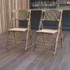 Flash Furniture Bamboo Folding Chairs Set of 2 (2-X-62111-BAM-GG)