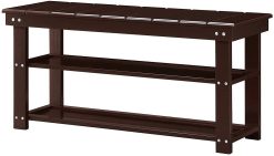 Fleshman Shoe Storage Bench Espresso