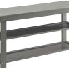 Fleshman Shoe Storage Bench Gray