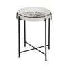 Glitzhome® Farmhouse Enamel Metal Serving Table