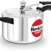 HAWKINS Classic CL50 5-Liter New Improved Aluminum Pressure Cooker, Small, Silver