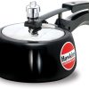 Hawkins CB15 Hard Anodised Pressure Cooker, 1.5-Liter, Contura Black