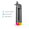 Hidrate Spark PRO Smart Water Bottle, Tracks Water Intake & Glows to Remind You to Stay Hydrated - Straw Lid, Stainless Steal