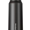 HidrateSpark PRO 32oz Smart Water Bottle Stainless Steel - Tracks Water Intake & Glows to Remind You to Stay Hydrated , Straw Lid, Black