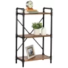 Honey Can Do 3-Tier Industrial Black Bookshelf