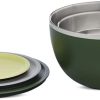 Hydro Flask 5 Qt Outdoor Kitchen Bowl - Stainless Steel Dinnerware Reusable Camping Gear Mess Kit - Dishwasher Safe (Olive)