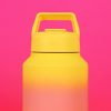 HydroJug 64oz Half Gallon Water Bottle - Stainless Steel Insulated - Keep Cold 24 Hrs - Silicone Base -Dual Function Lid for Straw or Sip -Reach Hydration & Fitness Goals w Hydro Jug (Sunrise Yellow)
