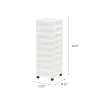 IRIS White 9-Drawer Storage Cart With Organizer Top
