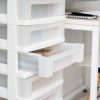 IRIS White 9-Drawer Storage Cart With Organizer Top