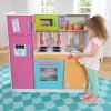 KidKraft Deluxe Big and Bright Wooden Play Kitchen with Play Phone, Neon Colors