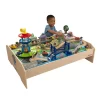 KidKraft PAW Patrol Adventure Bay Wooden Play Table with Rotating Lookout Tower, 73 Pieces