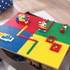 KidKraft Reversible Wooden Activity Table with Board and Train Set, Espresso