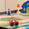 KidKraft Reversible Wooden Activity Table with Board and Train Set, Espresso